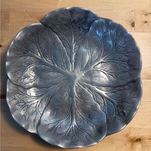 Vintage Arthur Court 1982 Cabbage Leaf Bowl Textured Aluminum 8” Collectible